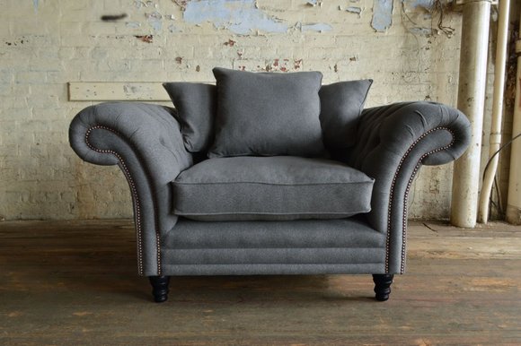 Chesterfield Sessel Fernseh Design Polster Sofa Couch Sofas 1 Sitzer von JV Möbel