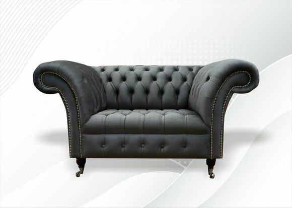 Chesterfield Sessel Textil Stoff Grau Kreative Möbel Neu Wohnzimmer Chesterfield Sessel Textil Stoff Grau Kreative Möbel Neu Wohnzimmer von JV Möbel