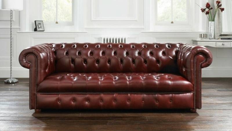 Chesterfield Sofa 3 SITZER Polster Designer Couchen 100% Leder Sofort von JV Möbel
