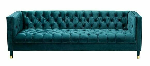Chesterfield Sofa Blaue Sofas Textil Stoff Couchen Möbel 4 sitzer xxl big neu von JV Möbel