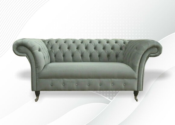 Chesterfield Sofa Couch Polster Sofas Klassischer 2Sitzer Leder Stoff Textil Neu von JV Möbel