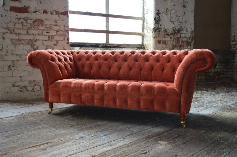 Chesterfield Sofa Couch Polster Sofas Klassischer 3Sitzer Leder Stoff Winchester von JV Möbel