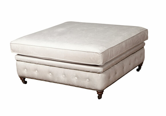 Club Fußhocker Lounge Hocker Leder Textil Ottoman Designer Pufa Chesterfield von JV Möbel