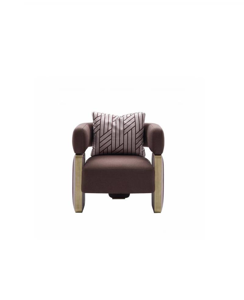 Cocktailsessel Sessel Einsitzer Wohnzimmer Clubsessel Weiß Stoff Sitz von JV Möbel