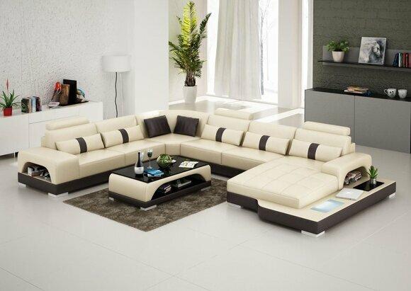 Couch Garnitur Polster Big xxl Sofas Couchen Sofa Wohnlandschaft U Form Ecksofa von JV Moebel