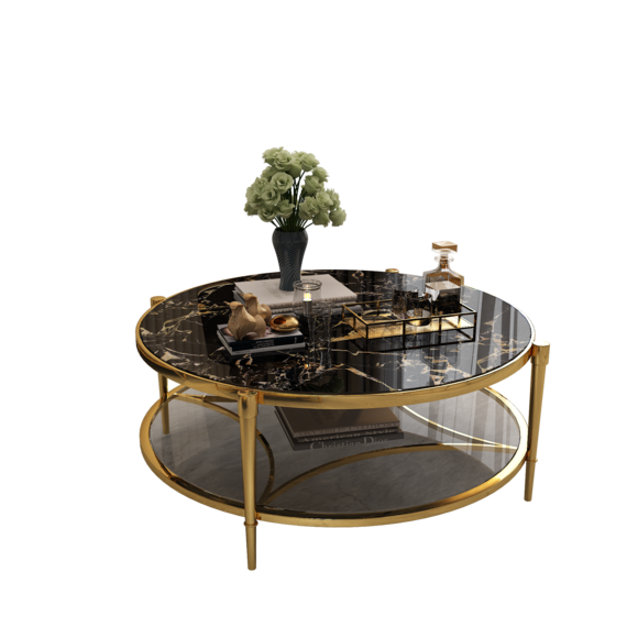 Couch Tisch Glas Sofa Rund Beistell Designer Runde Tische Metall Italien Möbel von JV Möbel