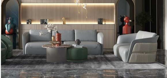 Couch Tisch Kaffee Beistell Design Luxus Rund Tische Sofa 2x Set Garnitur Stein Couch Tisch Kaffee Beistell Design Luxus Rund Tische Sofa 2x Set Garnitur Stein von JV Möbel