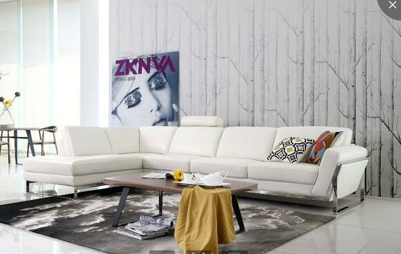 Couch Wohnlandschaft Eck Garnitur Design Modern Sofa L-Form Leder Sofa Couch Wohnlandschaft Eck Garnitur Design Modern Sofa L-Form Leder Sofa von JV Möbel
