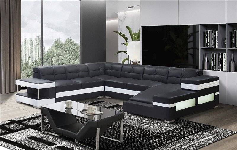 Couchen Sofa Wohnlandschaft U Form Ecksofa Couch Garnitur Polster Big xxl Sofas von JV Moebel