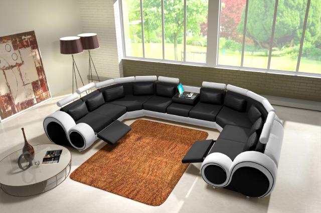 Couchgarnitur Moderne Sofa Ecke Sitzecke Leder Couch Wohnlandschaft USB Sofa Couchgarnitur Moderne Sofa Ecke Sitzecke Leder Couch Wohnlandschaft USB Sofa von JV Möbel