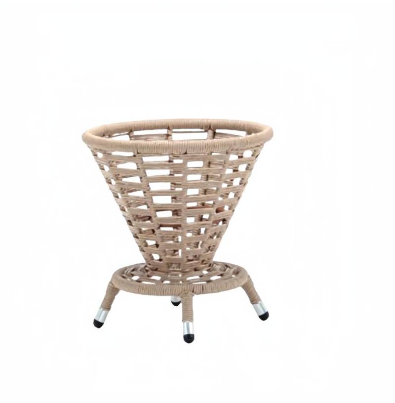 Couchtisch Beige Luxus Möbel Patio Design Rattan Rund Modern Hochwertig Möbel von JV Möbel