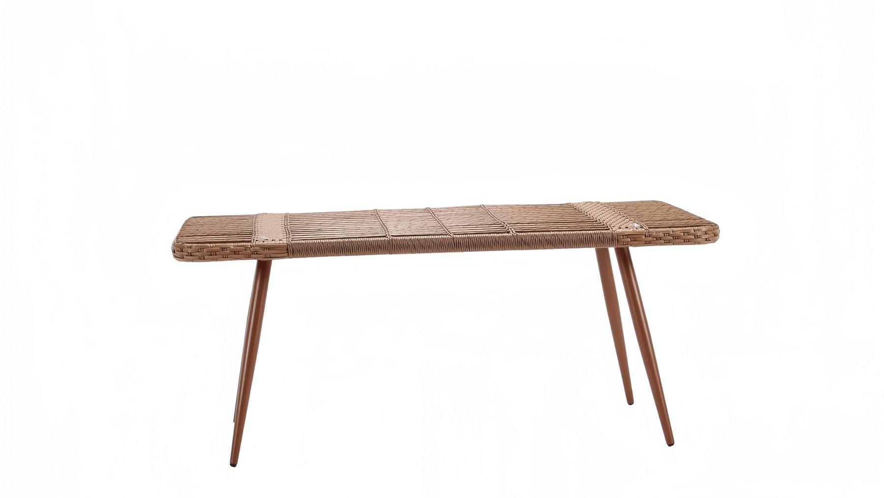 Couchtisch Braun Luxus Moderner Design stilvoll Rattan Kaffeetisch Hochwertig von JV Möbel