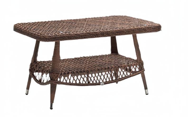 Couchtisch Braun Terrasse Design Tische Möbel Luxus Beistelltisch Rattan Modern von JV Möbel