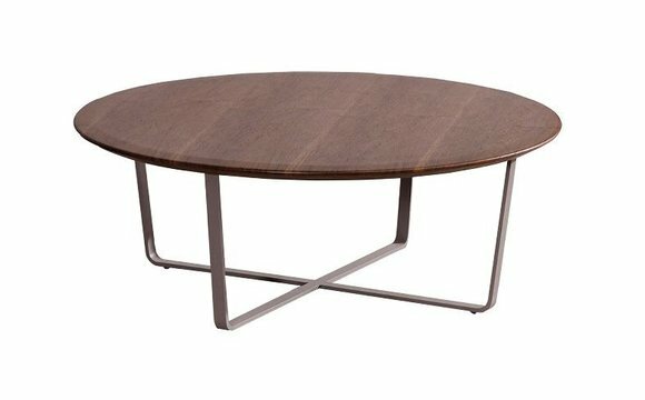 Couchtisch Design Metall Holz Gold Sofa Beistell Rund Tisch Wohnzimmer von JV Möbel