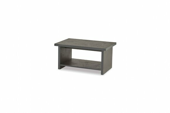 Couchtisch Grau Einfarbig Modern Arbeitszimmer Rechteckig Form mit Regal von JV Moebel