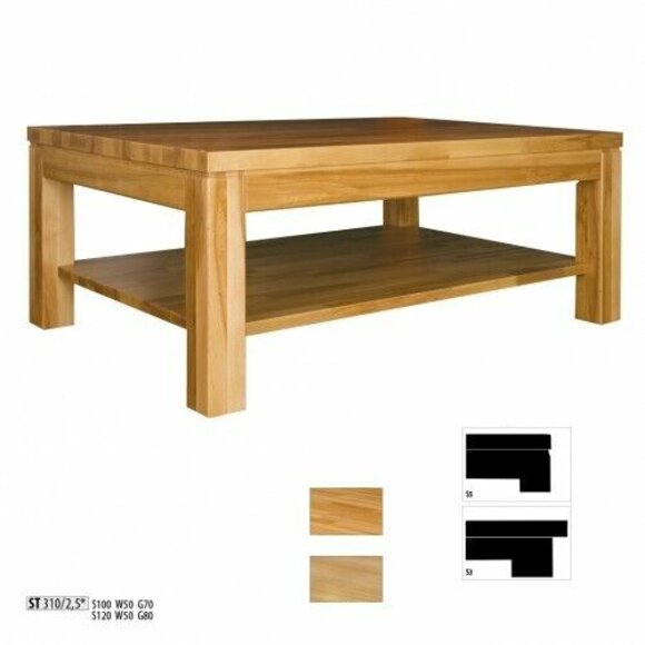 Couchtisch Holz Tische Wohn Ess Zimmer Tisch 100x70 Massivholz von JV Möbel