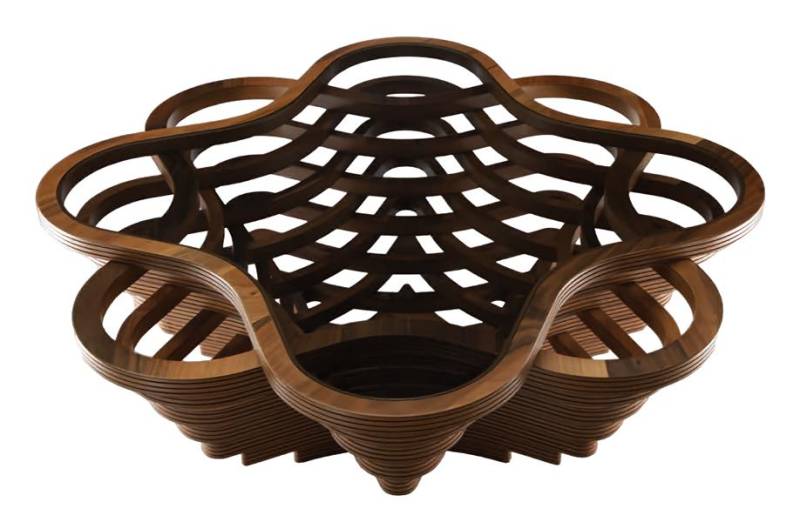 Couchtisch Kaffeetisch Holz Wohnzimmer Braun Rund Modern Freistehend von JV Möbel