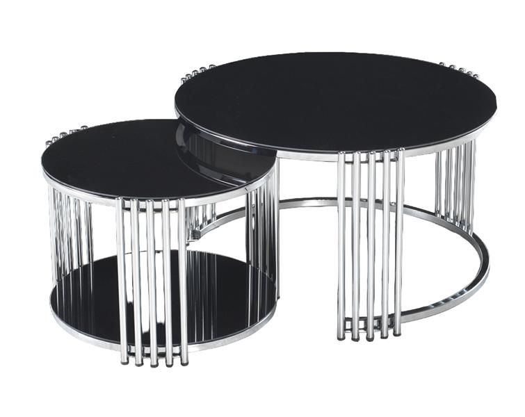 Couchtisch Schwarz Luxus Design Elegantes Möbel Wohnzimmer Couchtische Rund von JV Möbel