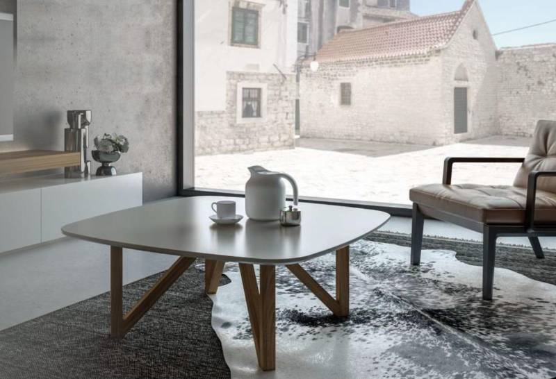Couchtisch Wohnzimmer Tisch Luxus Walnuss Natur Designer Beistelltisch von JV Möbel