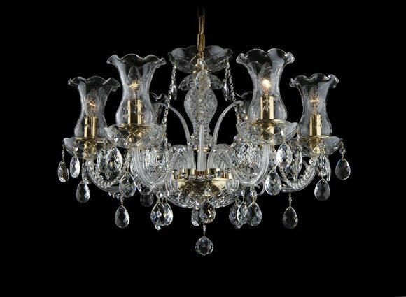 Decken Pendel Kronleuchter Elite Bohemia Kristalle Luster von JV Möbel