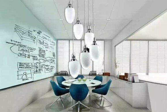 Deckenlampe Ein moderner weiß Glass Wohnzimmer Luxus 50x130 Chrome von JV Moebel