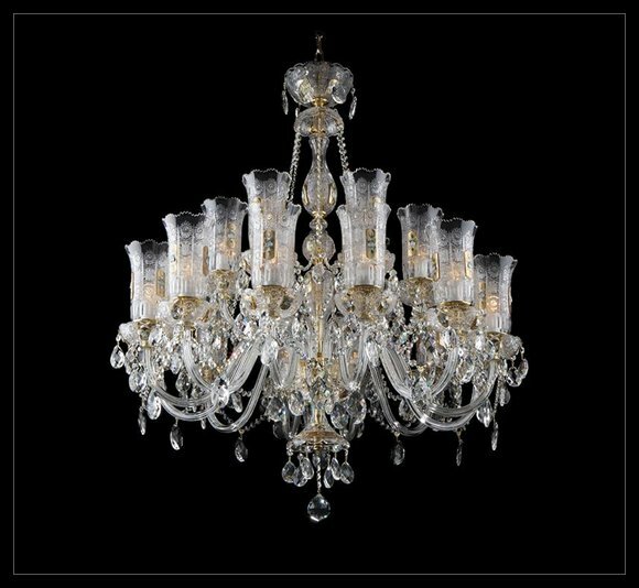 Deckenleuchte Kristall Deckenlampe Kronleuchter Lampe Leuchte Elite von JV Möbel