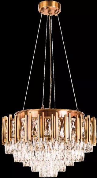 Deckenleuchter Kronleuchter Luxus Deckenlampe Lüster Kristall Runde Hängelampe von JV Moebel