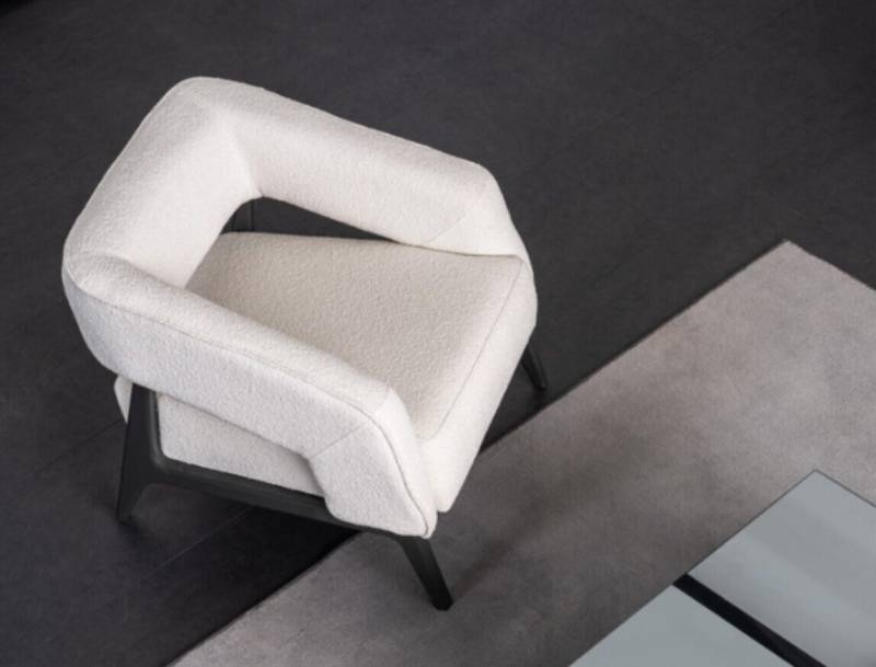 Design 1-Sitzer Luxus Sessel Polstermöbel Textil Relaxsessel Modern von JV Möbel