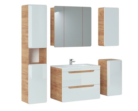 Design Badezimmer Möbel Bad 5tlg. Set Garnitur Schrank Beleuchtung Design Badezimmer Möbel Bad 5tlg. Set Garnitur Schrank Beleuchtung von JV Möbel