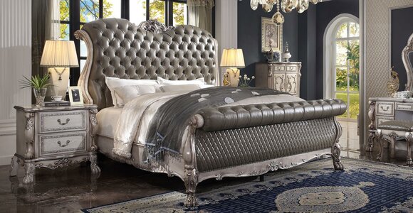 Design Barock Luxus Möbel Nachttisch Betten 180x200 Bett 3tlg. Schlafzimmer Set Design Barock Luxus Möbel Nachttisch Betten 180x200 Bett 3tlg. Schlafzimmer Set von JV Möbel