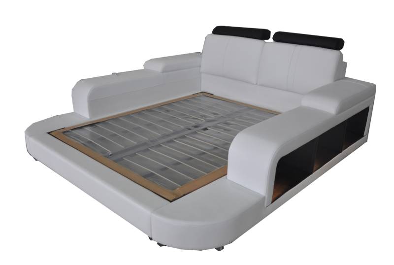 Design Bett XXL Big Leder Polster Betten Hotel Multifunktion Regal USB Design Bett XXL Big Leder Polster Betten Hotel Multifunktion Regal USB von JV Möbel