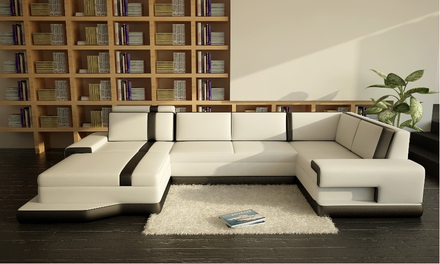 Design Big XXL U Form Sofa Wohnlandschaft Couch Polster Ecksofa Sitz Garnitur von JV Möbel
