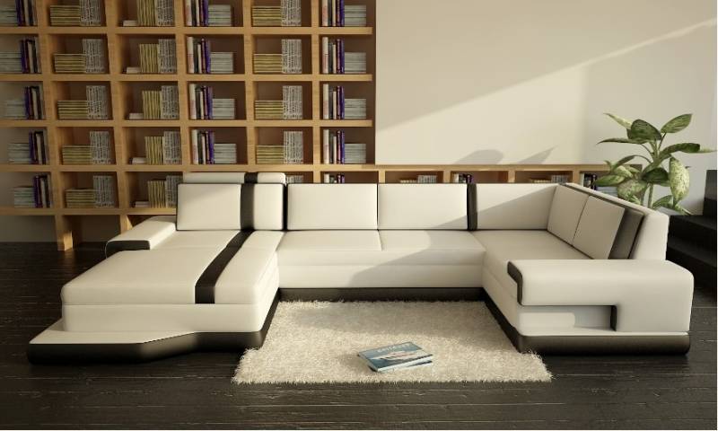 Design Big XXL U Form Sofa Wohnlandschaft Couch Polster Ecksofa Sitz Garnitur von JV Möbel