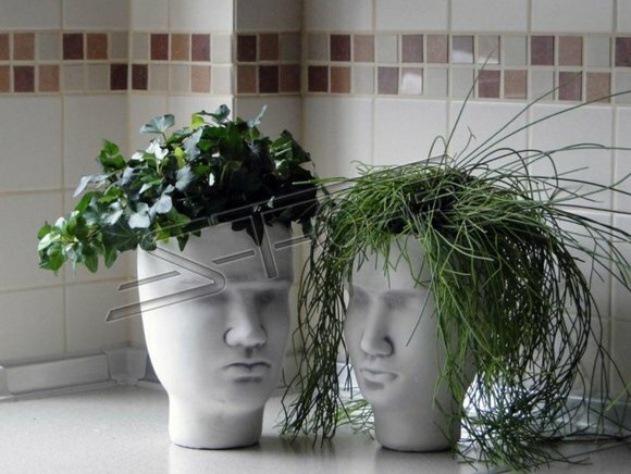 Design Blumentopf Top Planz Kübel Gefäß Töpfe Figur Gesicht Skulptur Design Blumentopf Top Planz Kübel Gefäß Töpfe Figur Gesicht Skulptur von JV Möbel