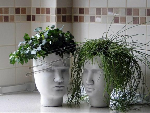 Design Blumentopf Top Planz Kübel Gefäß Töpfe Figur Gesicht Skulptur Design Blumentopf Top Planz Kübel Gefäß Töpfe Figur Gesicht Skulptur von JV Möbel