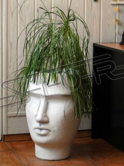 Design Blumentopf Top Planz Kübel Gefäß Töpfe Figur Gesicht Skulptur von JV Möbel