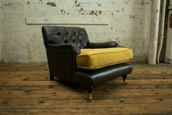 Design Chesterfield Sessel 1 Sitzer Couch Polster Luxus Klassische Textil von JV Möbel