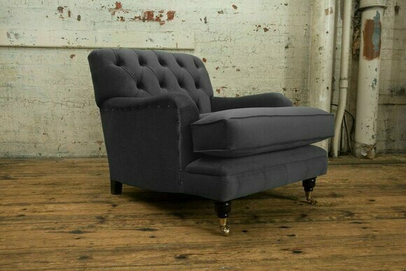 Design Chesterfield Stoff Couch Sessel 1.5 Sitzer Polster Sofas Lounge Club Neu von JV Möbel