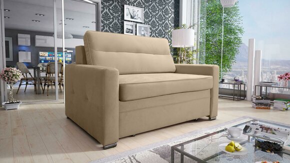 Design Chesterfield Stoff Couch Sessel 1.5 Sitzer Polster Sofas Lounge Club Neu von JV Möbel