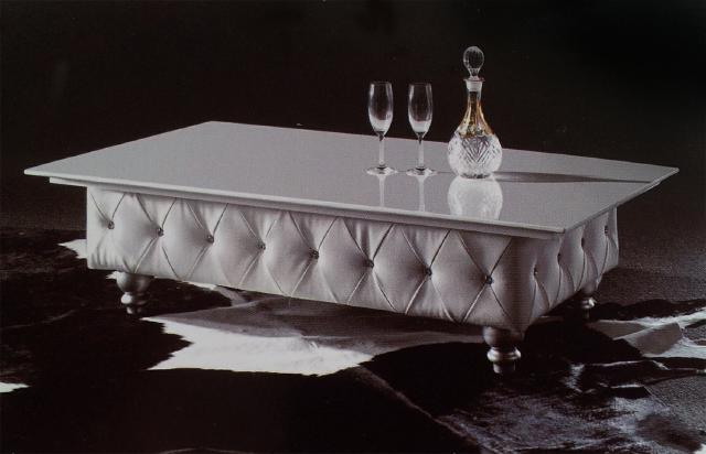 Design Couchtisch Kunstleder Glastisch Tisch Couchtische Designer Tische Neu von JV Möbel