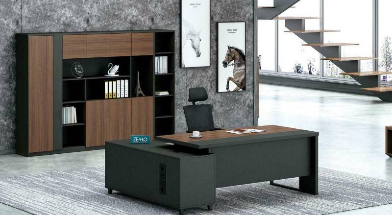 Design Eckschreibtisch Aktenschrank Büro Einrichtung Chef Zimmer Möbel 2tlg.Set von JV Möbel