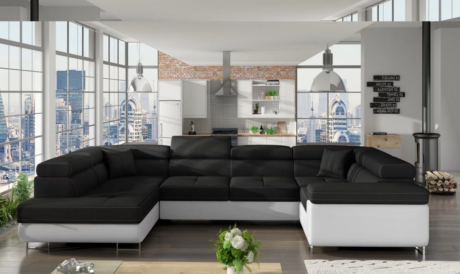 Design Ecksofa L-Form Sofa Couch Polster Schlafsofa Textil Bettfunktion Schlaf Sofort Design Ecksofa L-Form Sofa Couch Polster Schlafsofa Textil Bettfunktion Schlaf Sofort von JV Möbel