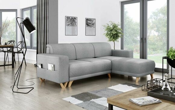 Design Ecksofa L-Form Sofa Couch Polster Schlafsofa Textil Bettfunktion Design Ecksofa L-Form Sofa Couch Polster Schlafsofa Textil Bettfunktion von JV Möbel