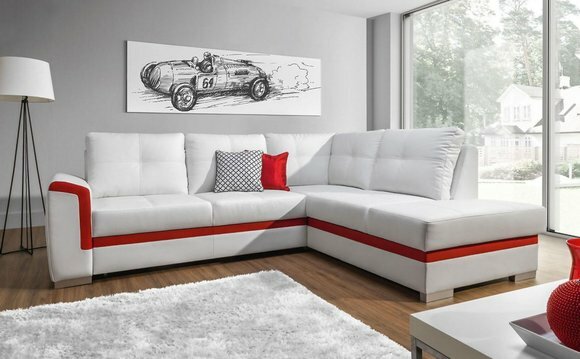 Design Ecksofa Sofa Couch Polster Eck Garnitur Wohnlandschaft Schlafsofa von JV Möbel