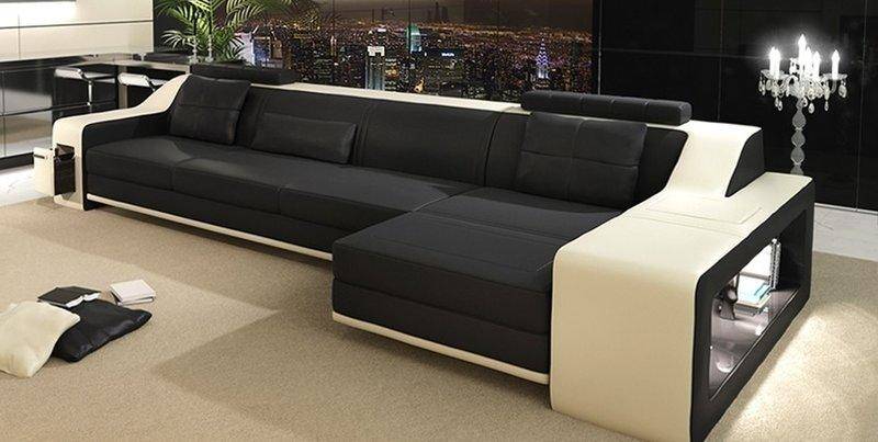 Design Ecksofa Sofa Couch Polster Sitz Eck Garnitur Sofas Leder Textil von JV Moebel