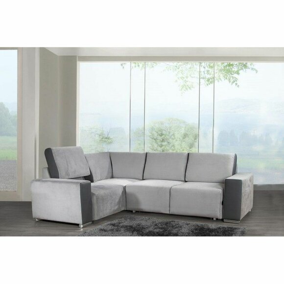 Design Ecksofa Sofa Couch Polster Sitz Eck Sofas Couchen Bettfunktion Schlafsofa von JV Möbel