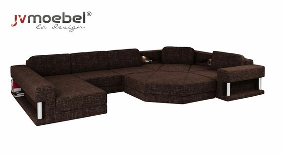 Design Ecksofa U-form Bettfunktion Couch Textil Sofas Schlafsofa Leder Stoff Neu Design Ecksofa U-form Bettfunktion Couch Textil Sofas Schlafsofa Leder Stoff Neu von JV Möbel