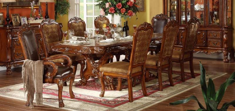 Design Esstisch Esszimmer 8 Stühlen Gruppe Stuhl Tische Holz Tisch von JV Möbel
