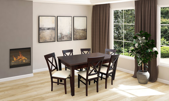 Design Esszimmer Garnitur Stuhl Set Essgarnituren Tische Holz Tisch + 6 Stühle von JV Moebel