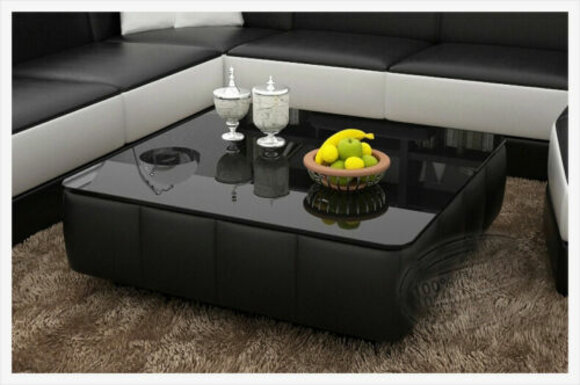 Design Glastisch Leder Couch Tisch Tische Glas Sofa Wohnzimmertisch NEU Design Glastisch Leder Couch Tisch Tische Glas Sofa Wohnzimmertisch NEU von JV Möbel